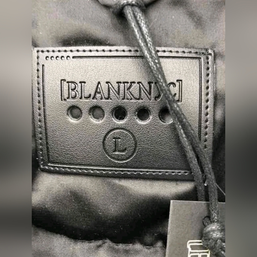 NEW BLANKNYC Pure Em Black White Checkered Houndstooth Women's Coat Large - Picture 7 of 11